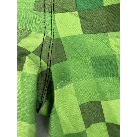 Boy's Minecraft Size Medium Green Creeper Swim Trunks Board Shorts - Picture 4 of 5